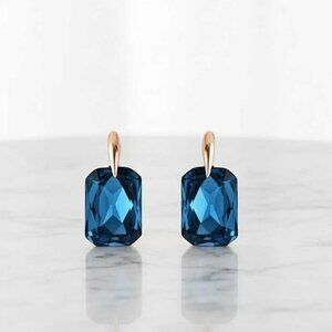 2/$40 Ladies Blue Rectangular Earrings